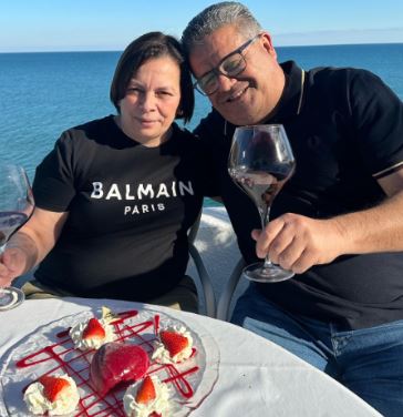 Maria Rosario and her husband in 2023 celebrating Valentine's Day